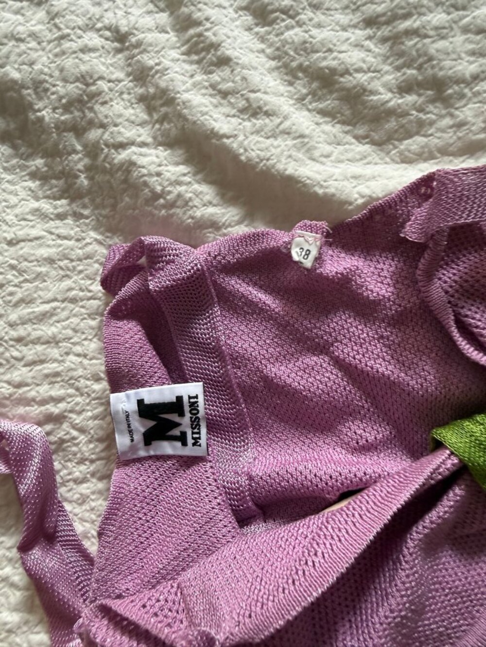 Missoni Lilac Geometric Knit Mini Dress IT 38 - Picture 2 of 5